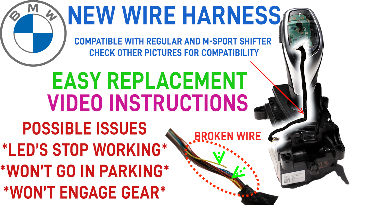 BMW Electronic Gear Selector Illumination/Parking Button Repair Harness  From USA