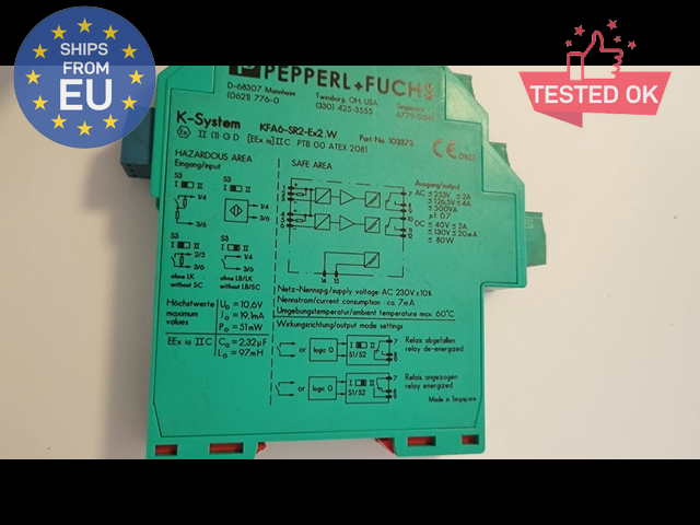 KFA6-SR2-Ex2.W  Switch amplifier PEPPERL & FUCHS  Used - Tested OK